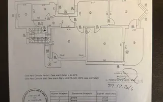 Apartament 4 camere*Vilă Dorobanți/ Curte superba/ Spațios - Schiță 34