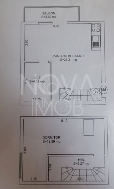 Apartament tip mansarda cu balcon, mobilat-utilat, Valea Aurie - Poză 6