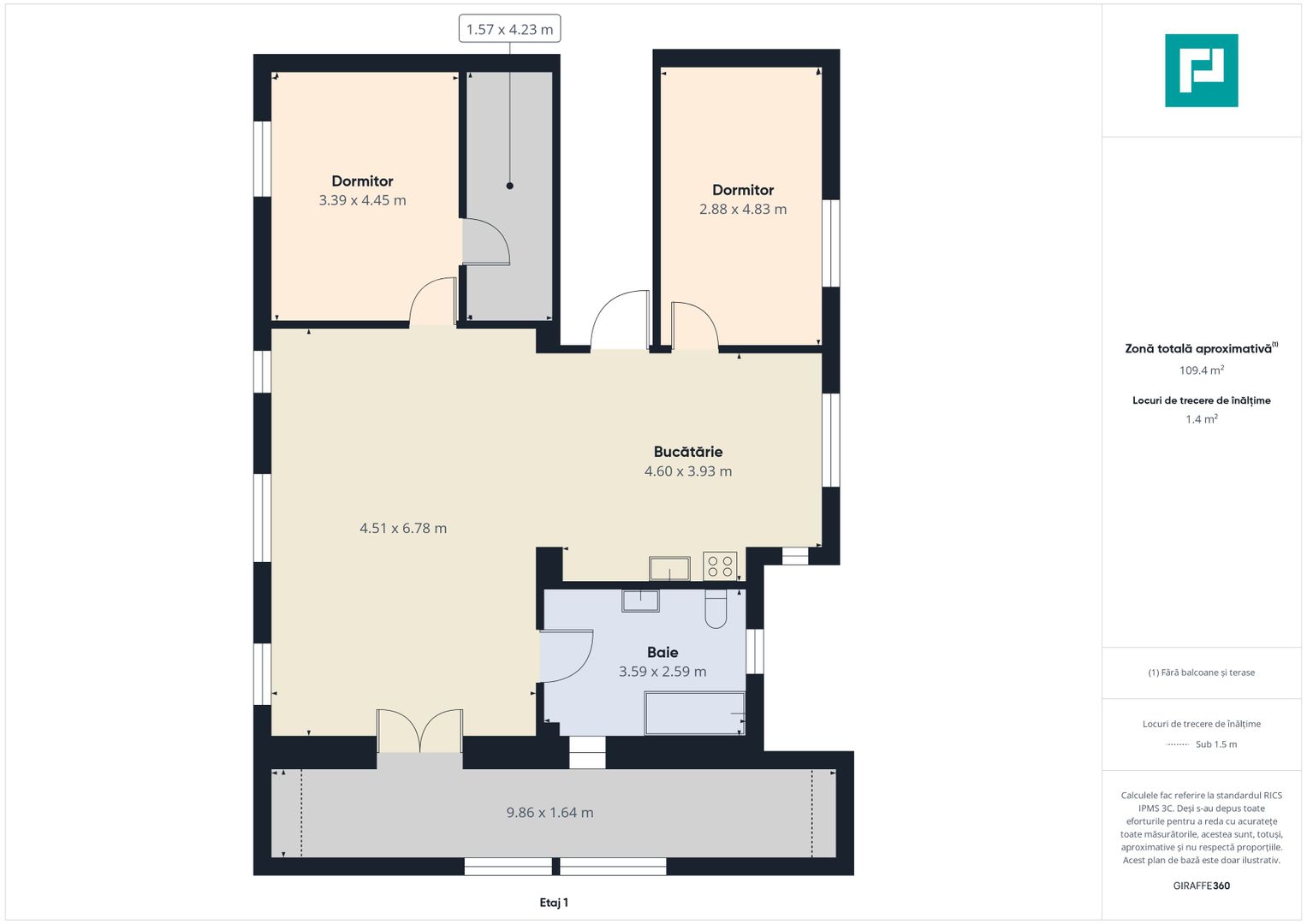 Apartament deosebit cu 3 camere , zona Fratelia - Poză 8
