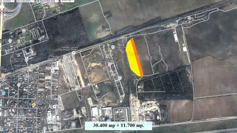 OTOPENI - Str. Drumul Garii Balotesti, 42100 mp. teren in zona construibila - Poză 1