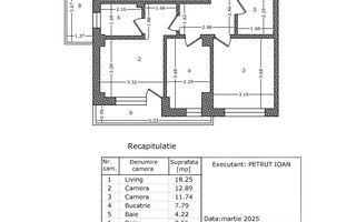 APARTAMENT 3 CAMERE | METROU 1MAI | BLOC NOU | LOC DE PARCARE - Schiță 11