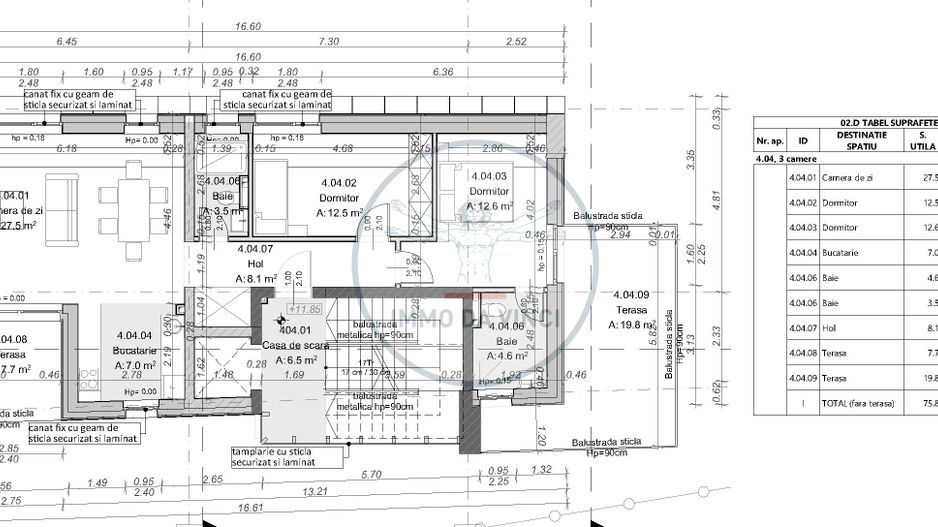 Apartament exclusivist 3 camere, 27mp terase, singur pe etaj Marasti - Schiță 4