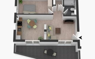Apartament cu terasă și panoramă superbă. Ideal locuință, investitie. - Poză 8