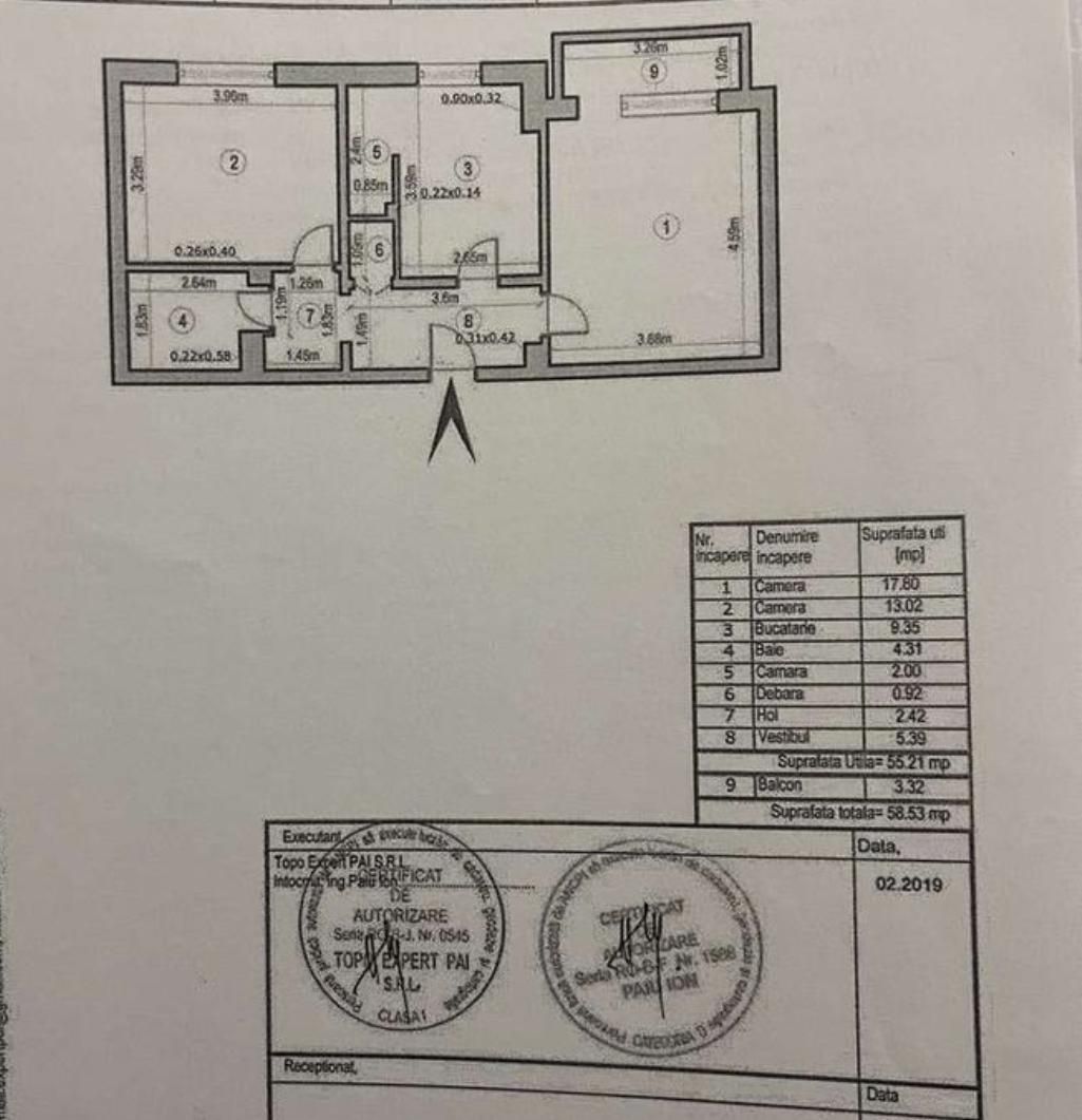 APARTAMENT 2 CAMERE | FINISAT | CENTRALA PROPRIE | MALL VITAN - Schiță 13