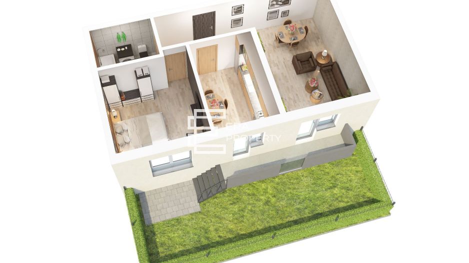 Apartament 2 camere, 56 mp   Doamna Stanca, Selimbar - Schiță 7