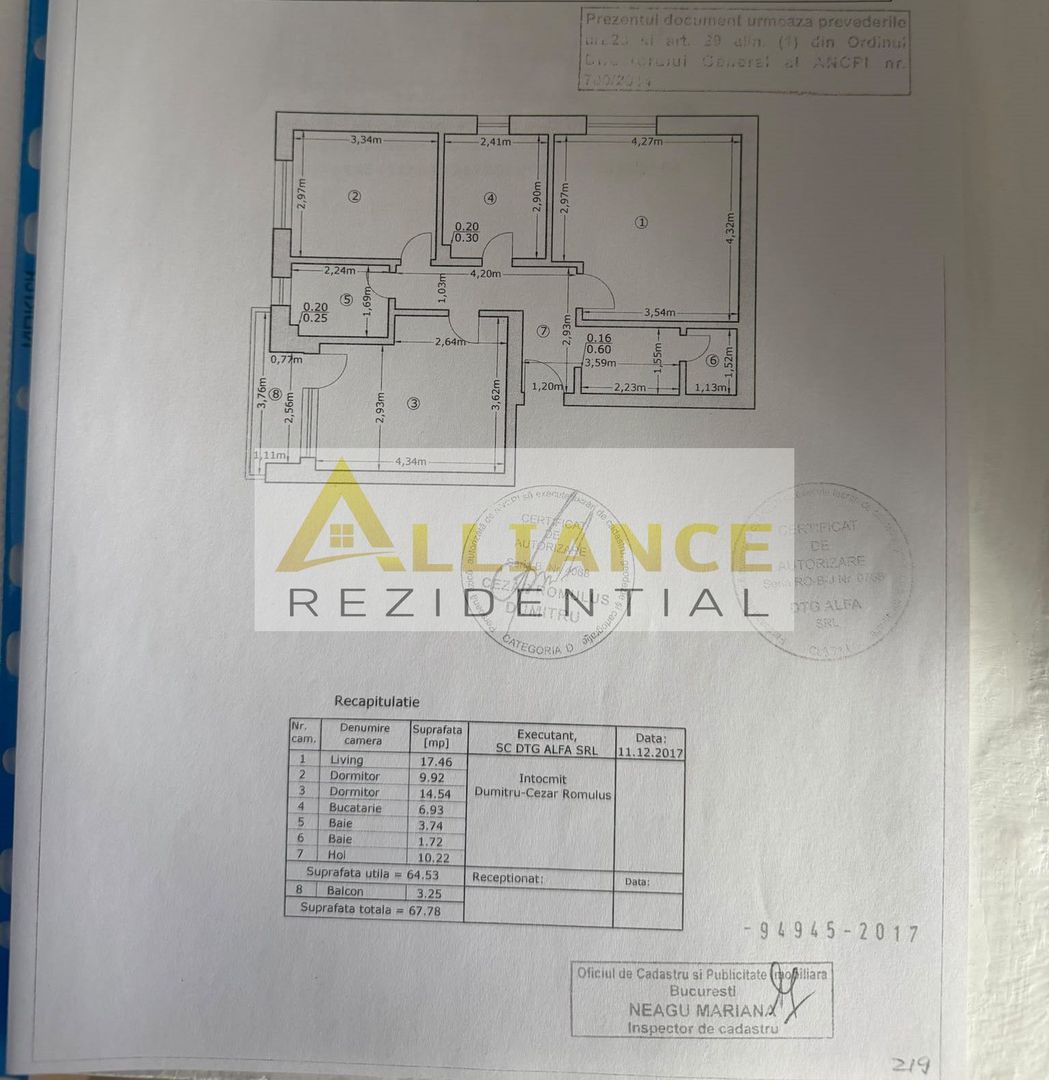 Aparatorii Patriei Ap 3 camere Mobilat+Parcare+Boxa - Poză 13