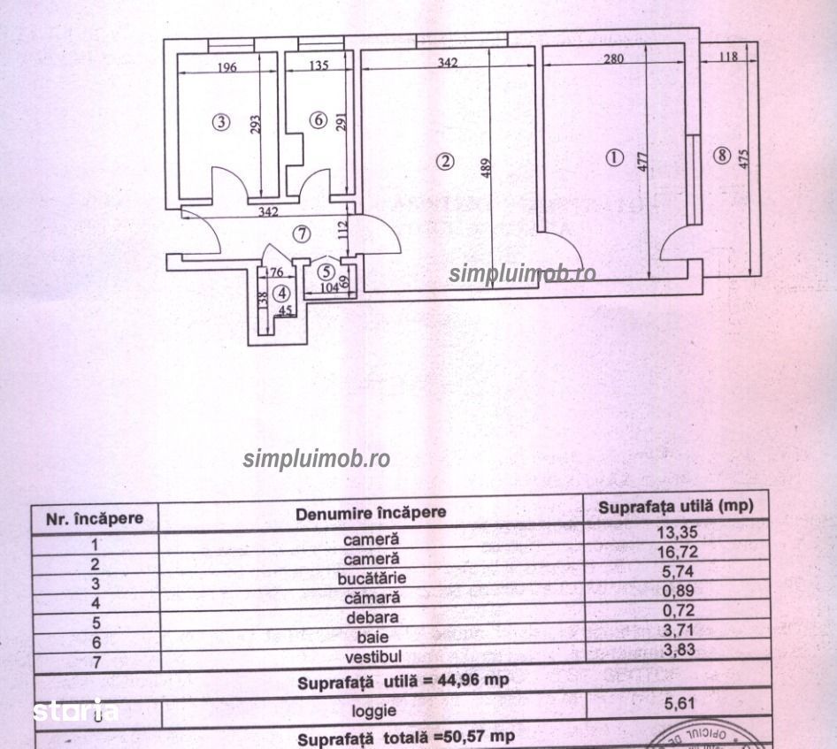 Tineretului Cantemir 2 Camere Modern - Schiță 11