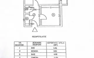 APARTAMENT 2 CAMERE | CRANGASI | MOBILAT - Schiță 14
