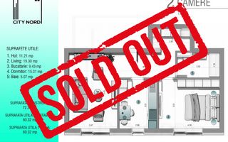 Apartament 2 camere – 60 mp utili (Parter/3) - Poză 1