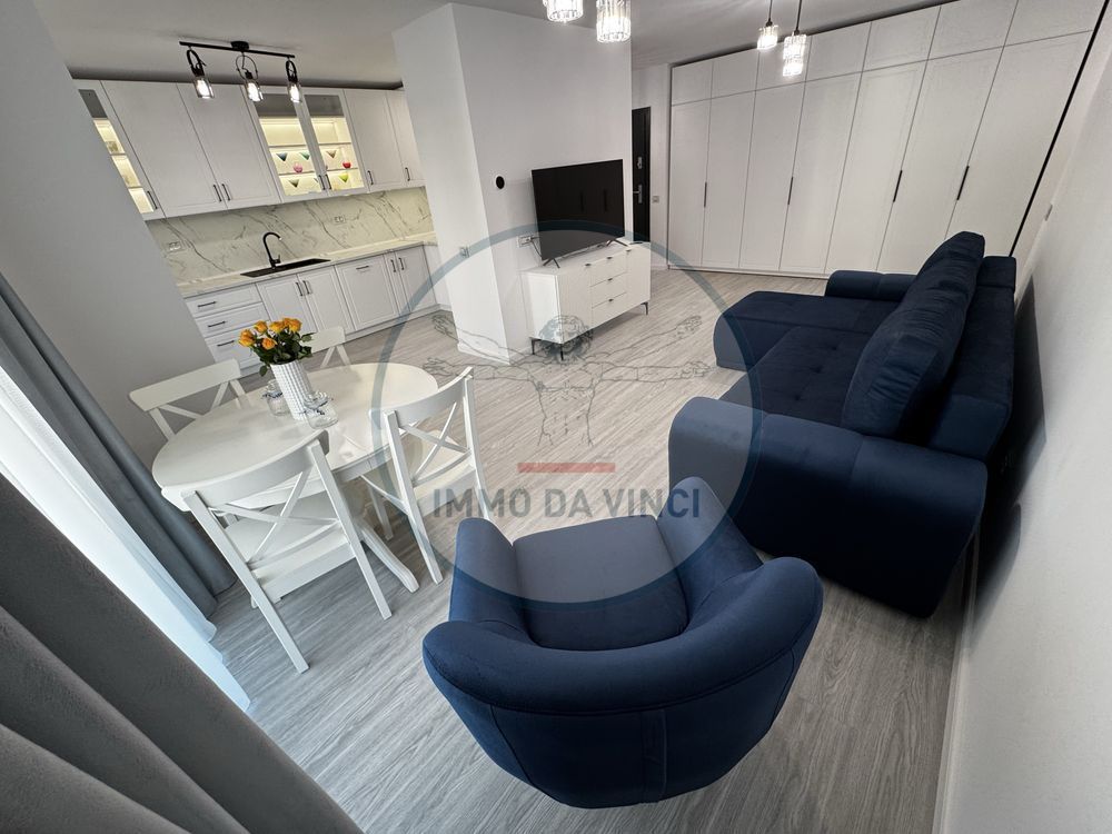 Prima inchiriere, mobilat utilat modern, 2 camere, terasa 12 m2, AC - Poză 2