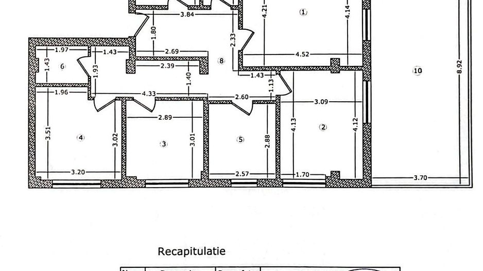 Apartament 4 camere + curte proprie Locatie excelenta – Brancoveanu - Schiță 52