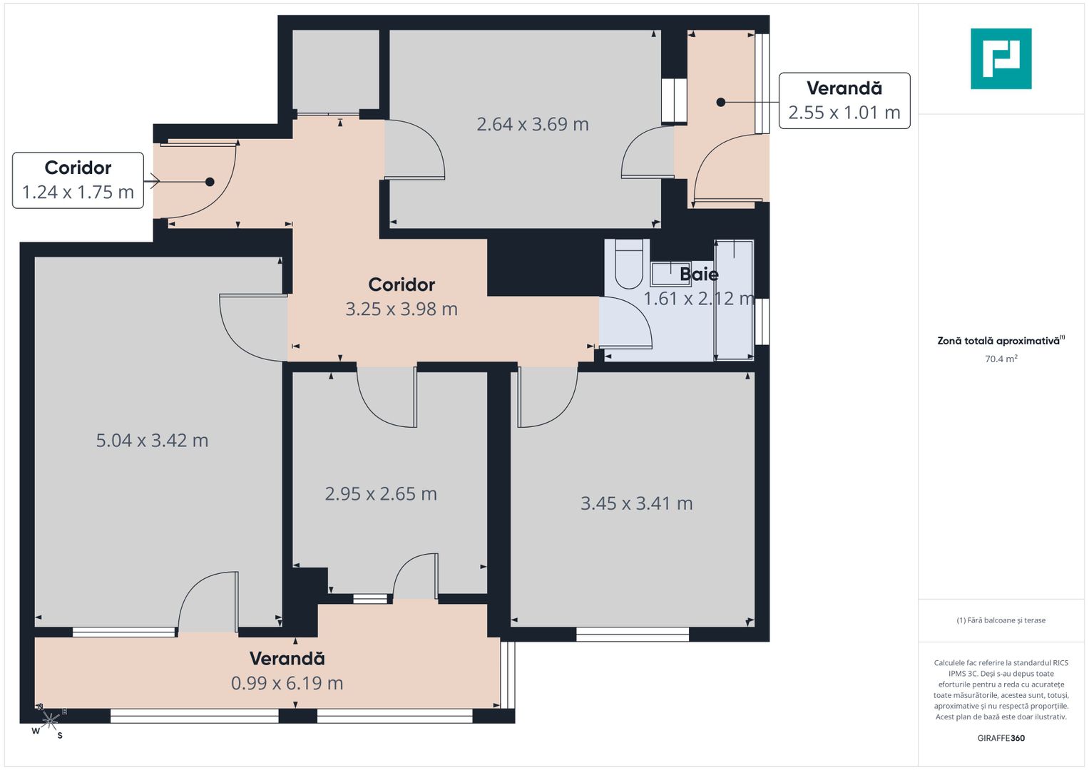 Apartament 3 camere ,63mp, B-dul Dacia-Rogerius - Poză 10