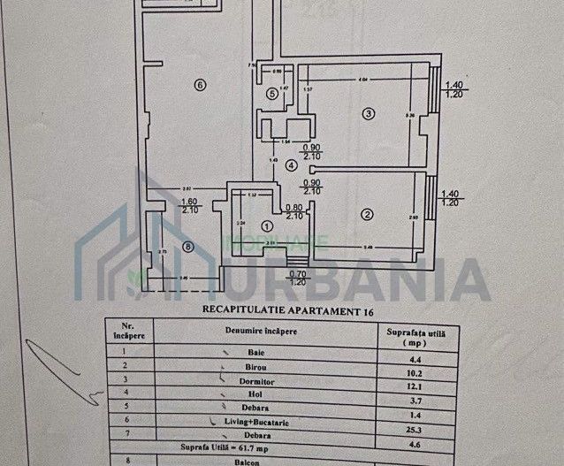 Apartament 3 camere, boxă și loc de parcare subteran, Pepinierei, Miroslava - Poză 9