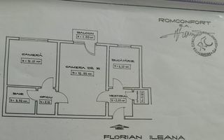 OPORTUNITATE | APARTAMENT 2 CAMERE | FLOREASCA | BLOC REABILITAT - Schiță 9