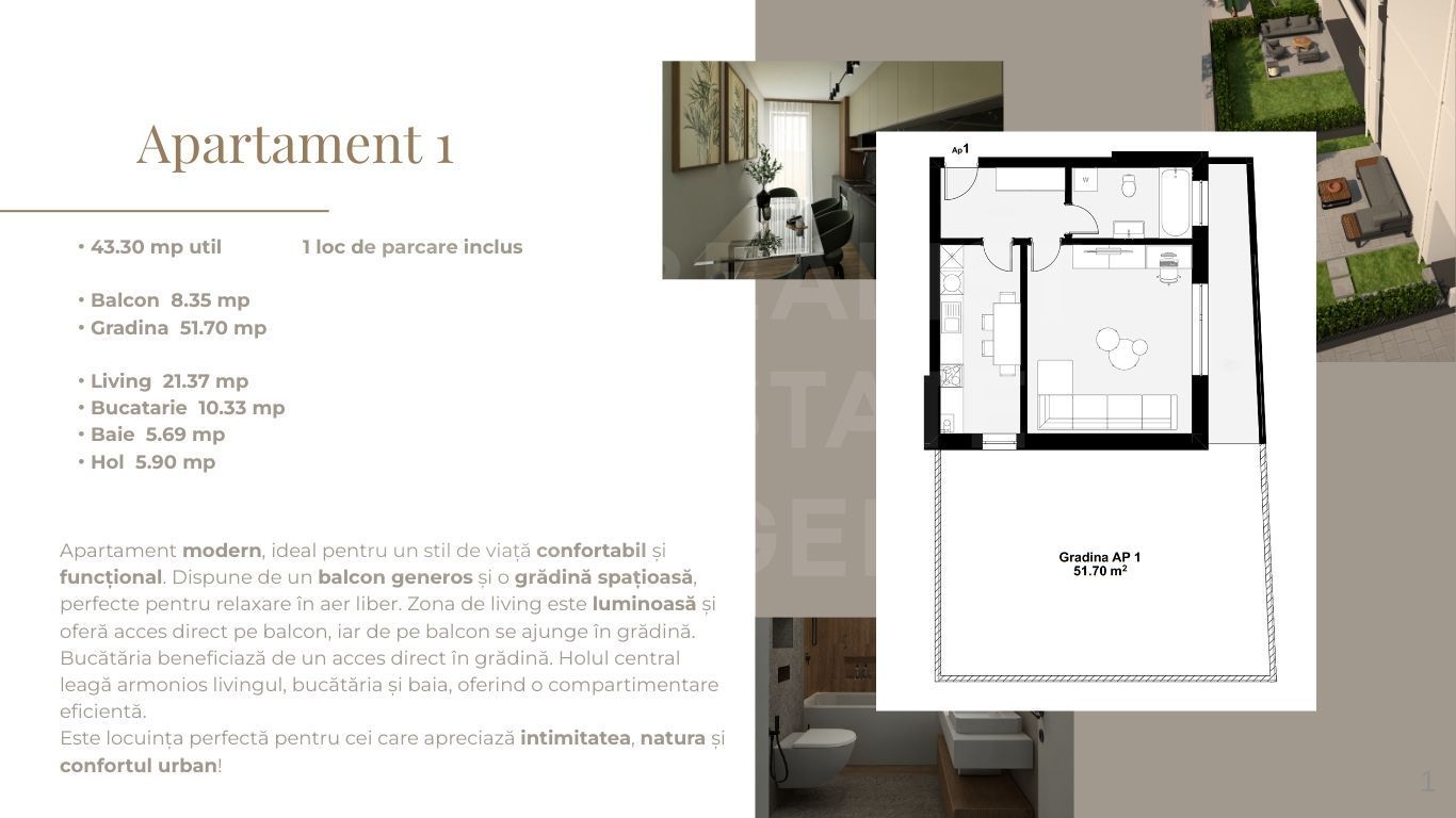 Vânzare, apartament, o cameră, Giroc, Timiș - Poză 3