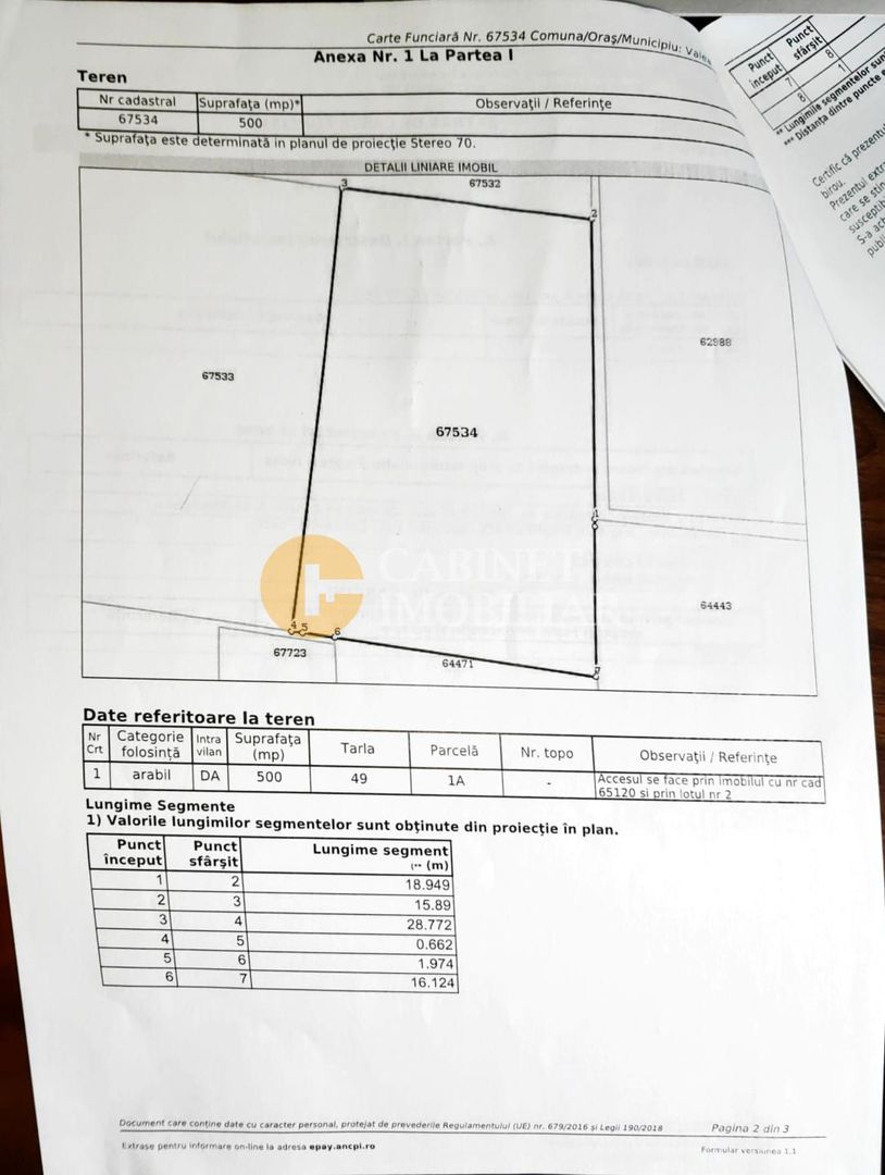 Valea Lupului, intravilan, 50 m deschidere, 1000mp - Poză 3