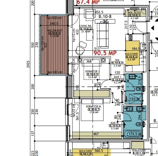 Apartament premium 3 camere | One Verdi Park | Vedere către parc - Poză 14