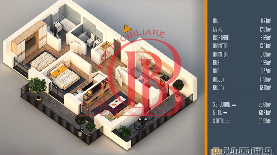 Oferta Lansare 3 camere proiect nou Pallady - Schiță 6