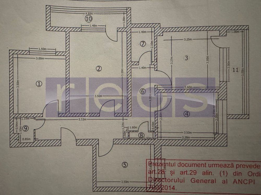 Apartament renovat si decomandat 4 camere | Doamna Ghica-Parc Plumbuita - Schiță 8