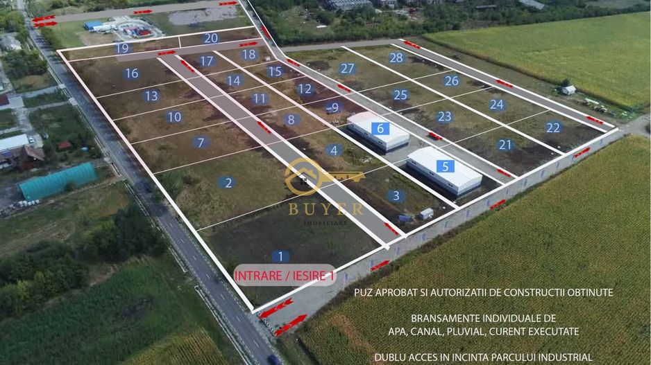 Hala industriala, parc nou industrial, Vest- 528 utili- Teren 1336mp - Poză 8