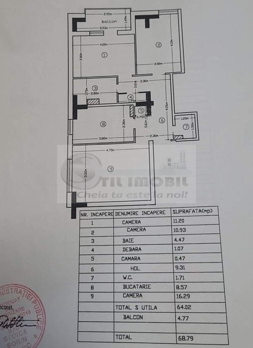3 camere decomandat, 68.79 mp, etaj 3, Zona Gării – 165.900 € - Poză 7