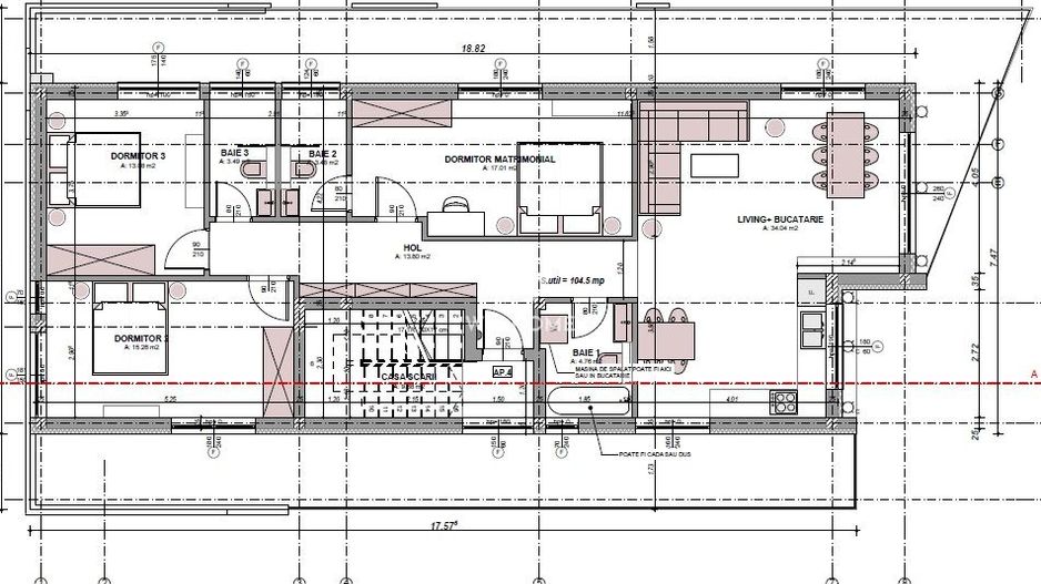 Penthouse la Vila, 4 camere si terasa - Schiță 6