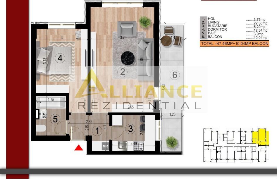 2 CAMERE | 57.50 MP | CAMPUS SCOLAR 650M | METROU 15 MIN | 106.000€ - Poză 6