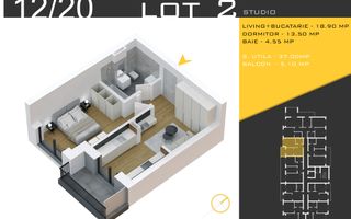 2 camere  Titan Pallady  Metrou Nicolae Teclu - Schiță 11