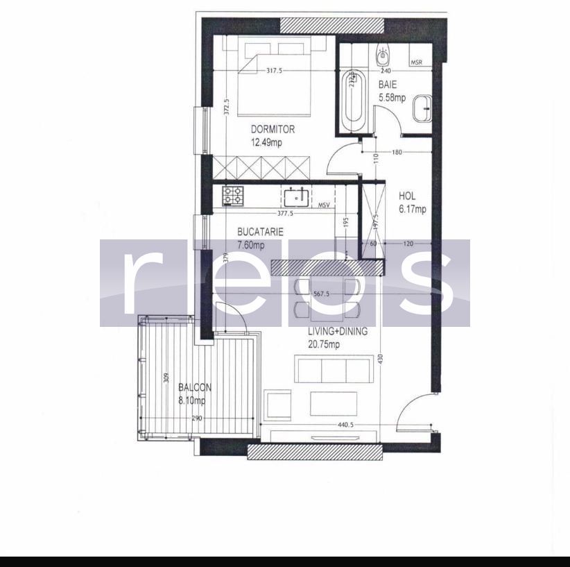 INCHIRIERE | ONE PLAZA | 2 CAMERE | LOC PARCARE | ULTRAFINISAT | BOXA - Schiță 8