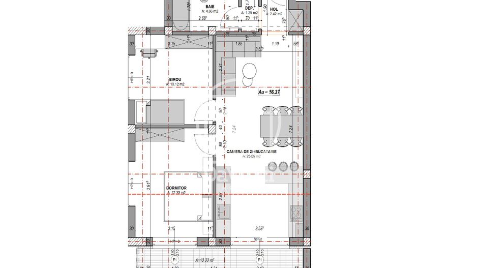 Apartament 3 camere - aer conditionat, terasa 12.22 mp (NCL-COL-ap.2) - Poză 6
