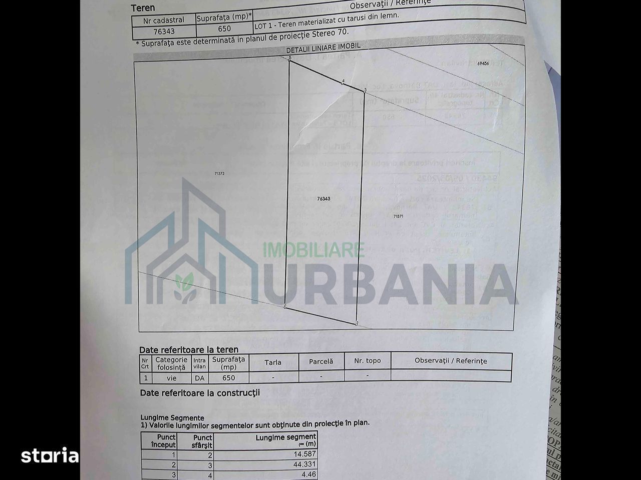 # De vanzare teren intravilan 650mp,asfalt,toate utilitatile - Poză 4