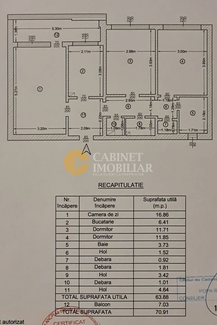 Podu Ros, 3 camere 71mp,  fara risc - Poză 7