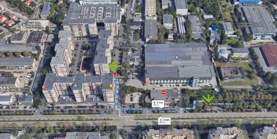 Apartament mobilat Rotar Park 1 langa metrou Pacii cu 2 camere decomandat suprafata 55mp - Poză 3