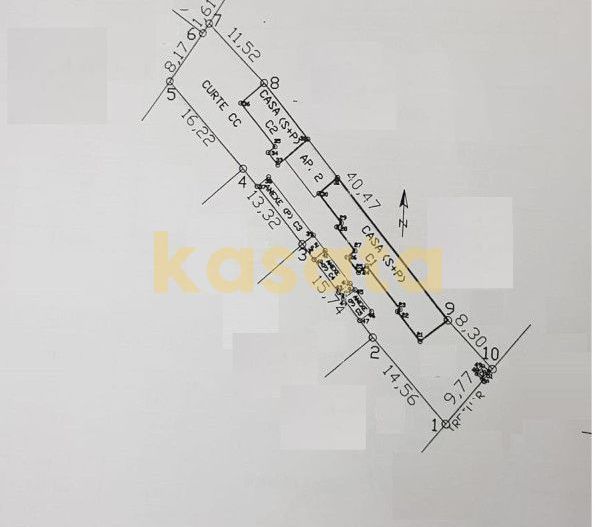 Teren de vanzare 582 Mp. - Zona Ion Mihalache/Piata 1 Mai - Schiță 2