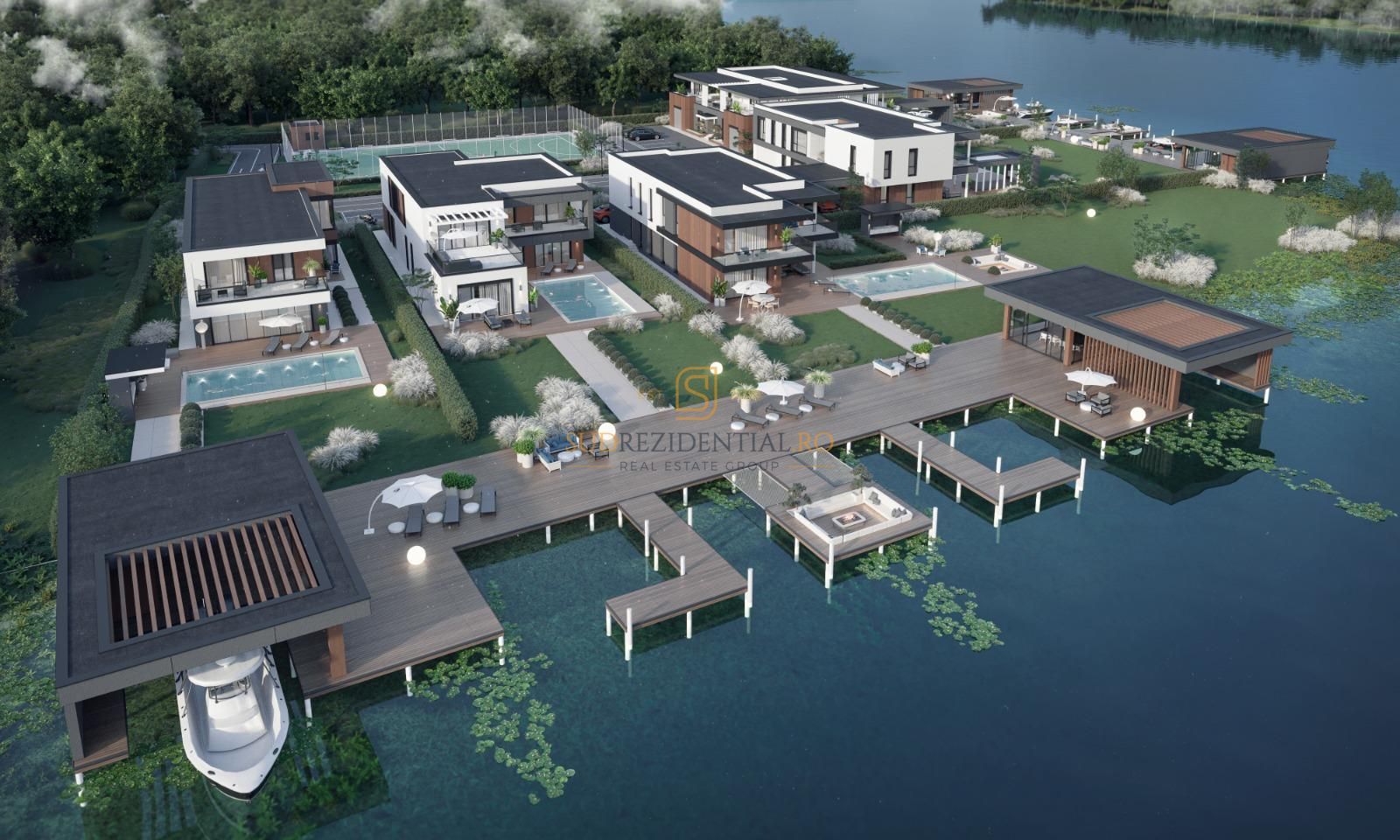 Vila exclusivista cu piscina si ponton pe malul Lacului Snagov - Poză 6