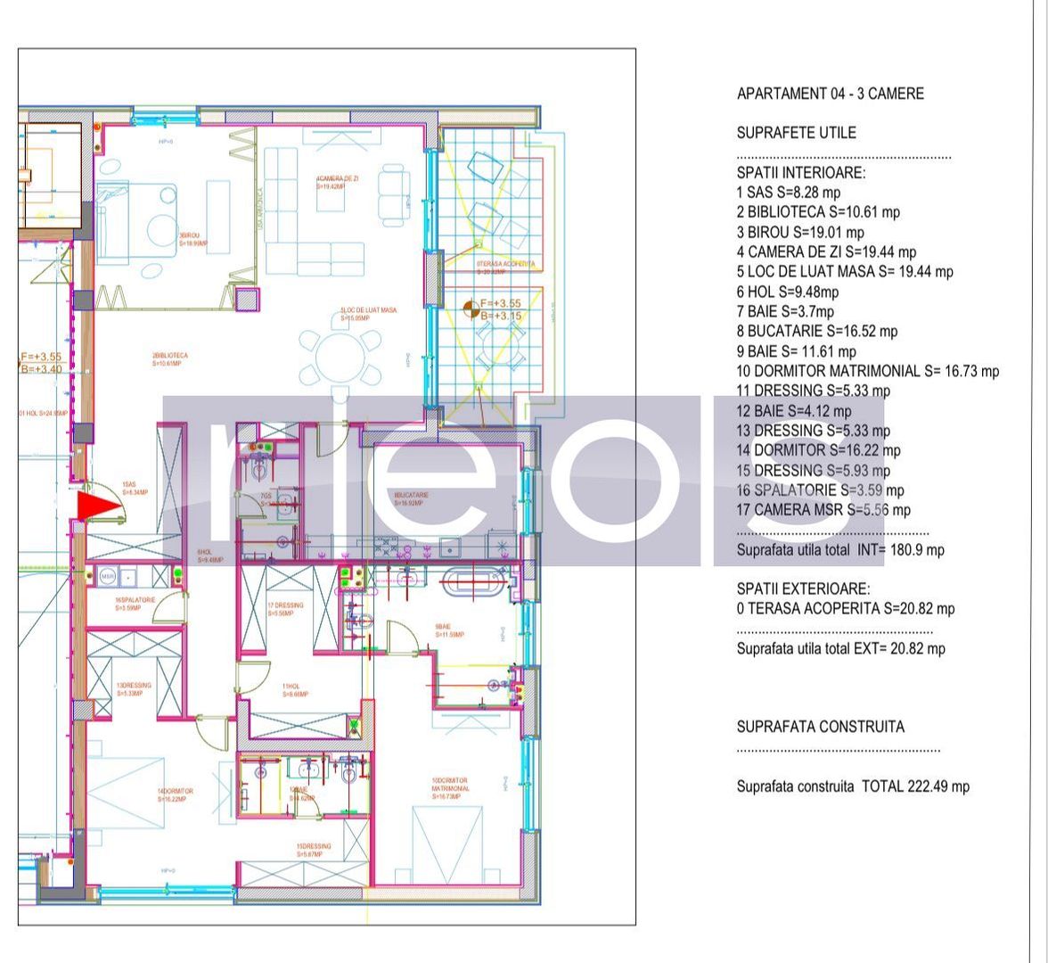 APARTAMENT PREMIUM ZAMBACCIAN | 180 MP | 4CAMERE| LOC PARCARE - Schiță 30