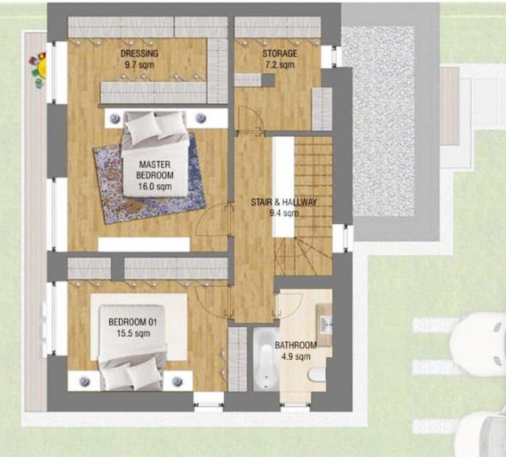 vila 4 camere | Amber Gardens | Otopeni | Tunari | 2 parcare - Poză 19