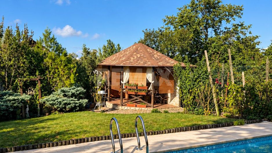 CASĂ CU PISCINĂ, SAUNĂ ȘI VEDERE PANORAMICĂ – TOHATIN - Poză 35