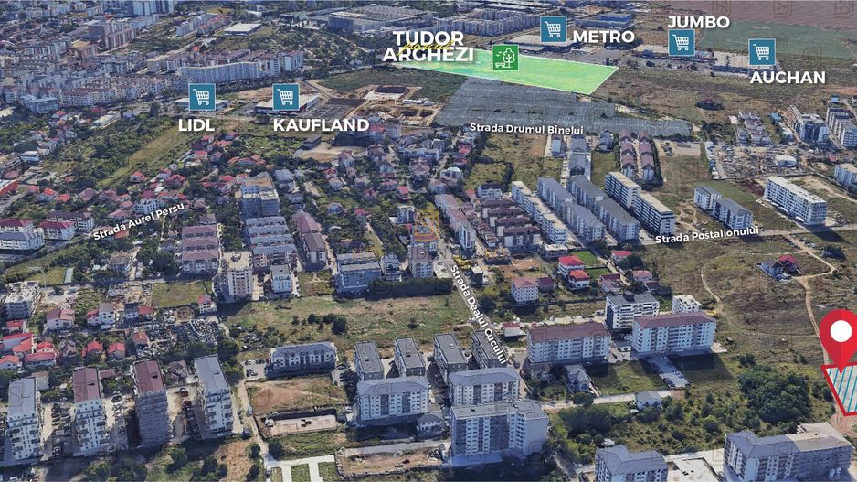 Teren de vanzare 592 mp, zona Grand Arena Mall – Postalionului, Sect.4 - Poză 4