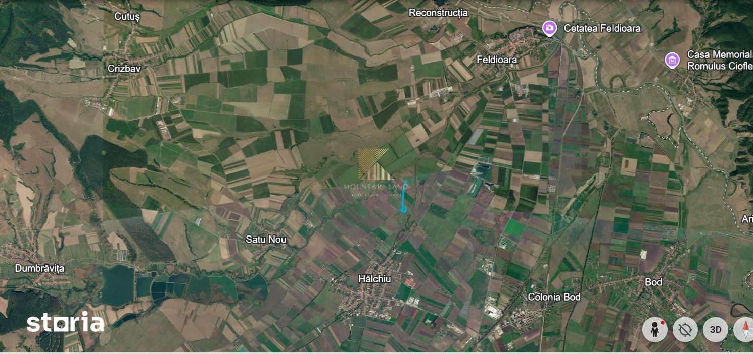Teren intravilan 1.000 mp de vânzare în Hălchiu | Ideal pentru casă - Poză 1