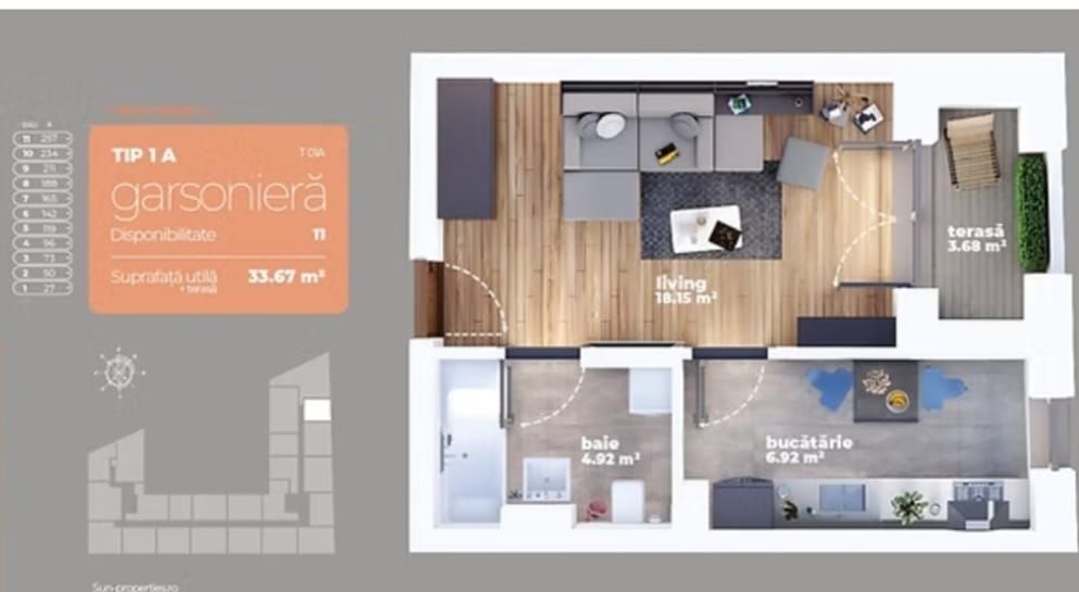 GARSONIERA - BLOC P+11. AUCHAN TITAN,PARCUL TEILOR / COMISION 0%! - Poză 2