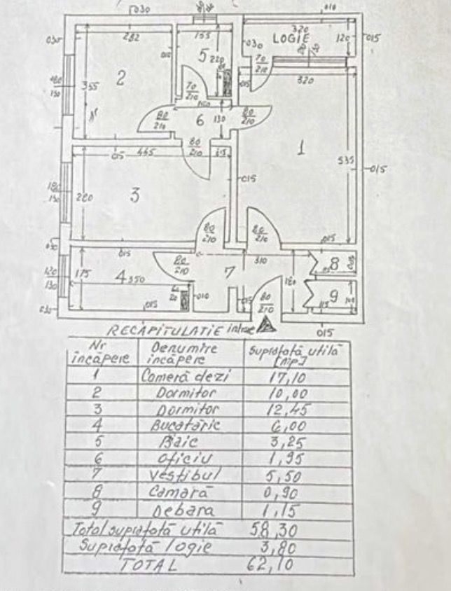 Apartament 3 camere bloc anvelopat metrou Raul Doamnei Drumul Taberei - Schiță 7