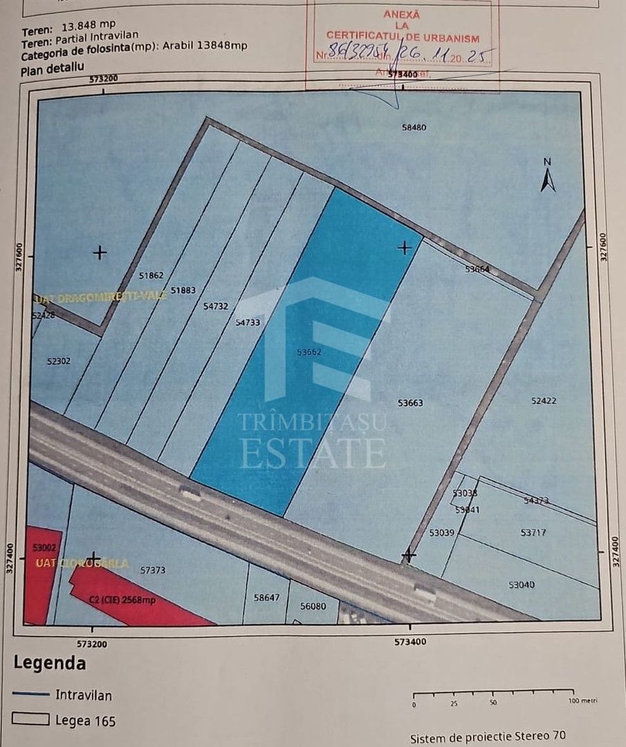 Teren Intravilan 13848 mp deschidere la A1 zona Carrefour Militari - Schiță 3