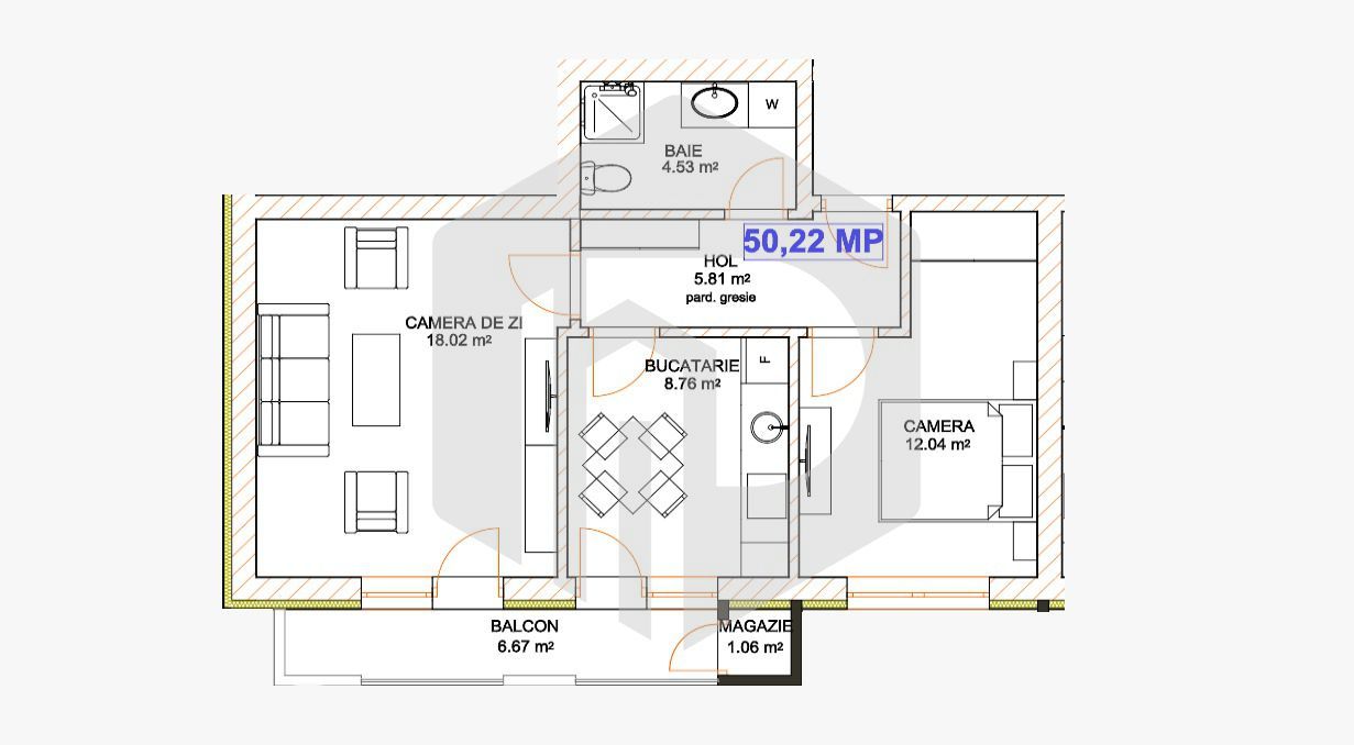 Apartament 2 Camere-spatiu depozitare | Doamna Stanca | Etaj 1 - Poză 2