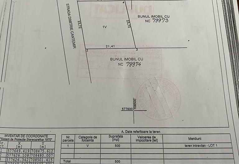 OPORTUNITATE INVESTITIE - teren 500 mp, zona Dimitrie Cantemir; - Poză 2