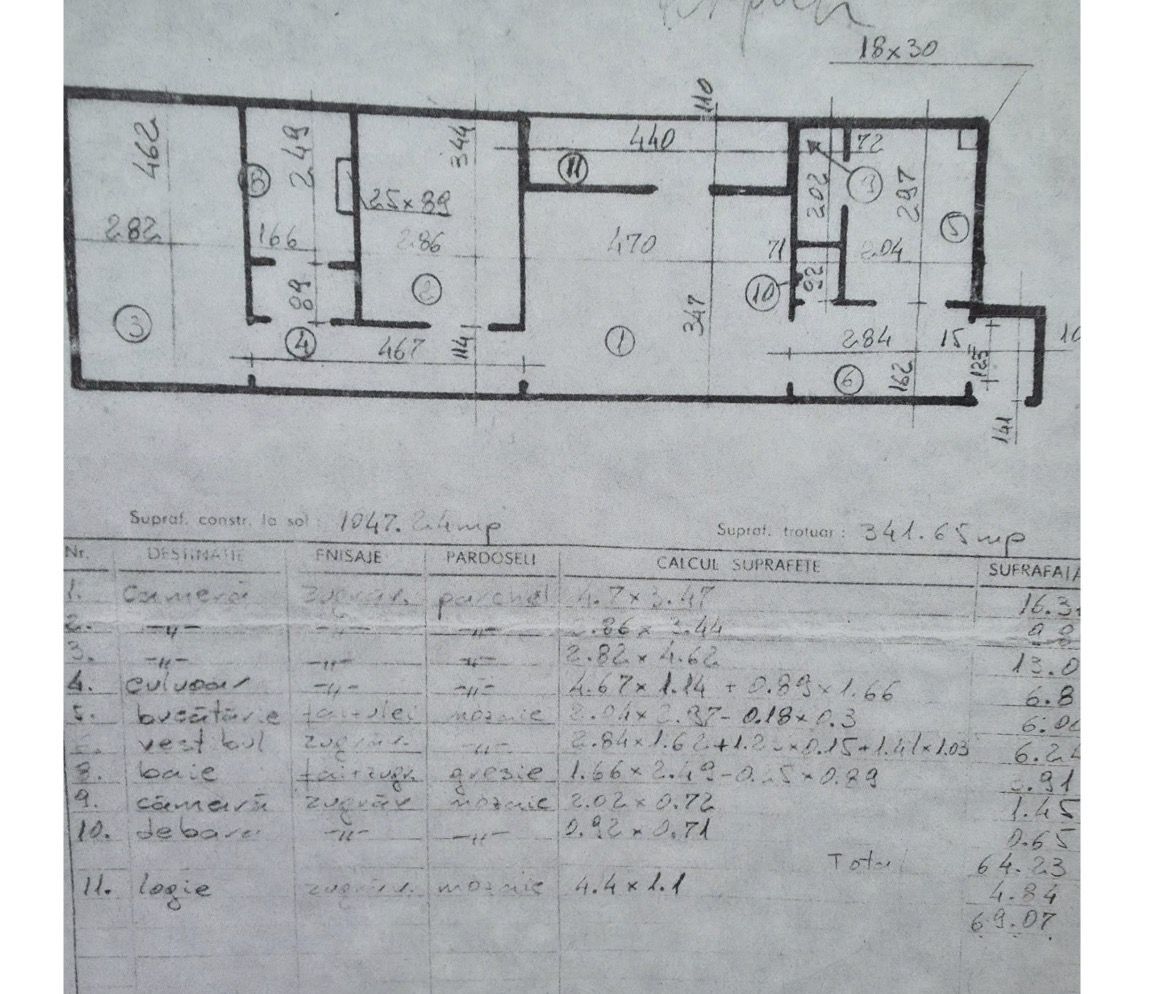 Apartament 3 camere renovat, centrala proprie, Gorjului, Militari - Schiță 9