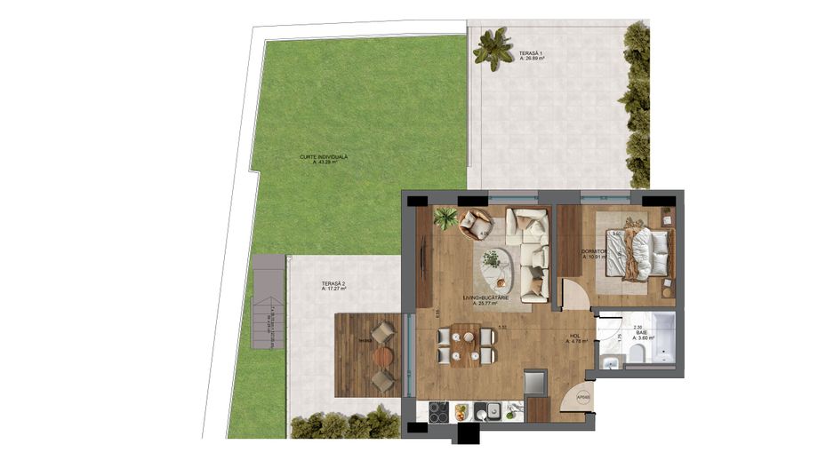 APARTAMENT 2 CAMERE | UNIRII | PROIECT NOU | CURTE GENEROASA - Poză 15