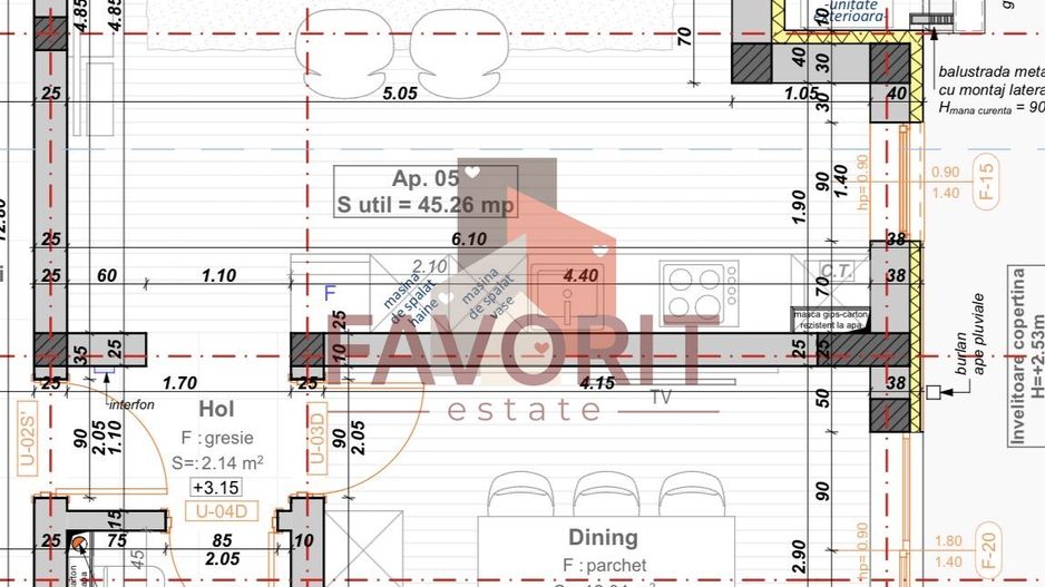 2 camere | Etaj 1 | Loc de parcare | Statie de autobuz | Finisaje la alegere - Schiță 6