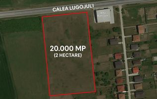 Teren 20.000 mp, 2 fronturi stradale – Calea Lugojului, langa Petrom.