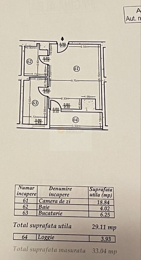 Garsonieră | Bloc Nou | Parcare Subterană | Centrală Proprie | AIRBNB - Schiță 8